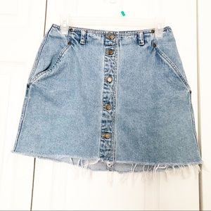 Liz Claiborne Jean Denim Skirt with Button Front